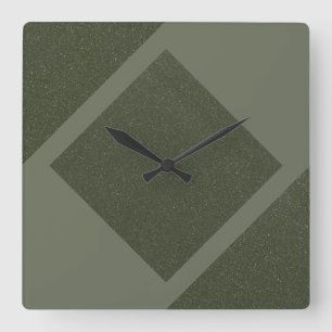 Reloj Cuadrado Moss Green Diamond Wall Clock
