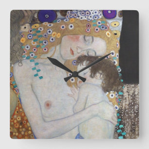 Reloj Cuadrado Mother and Child by Gustav Klimt