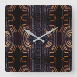 Reloj Cuadrado Motif tribal afrocéntrico 