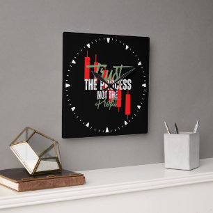 Reloj Cuadrado Motivación comercial Confianza Autodisciplina