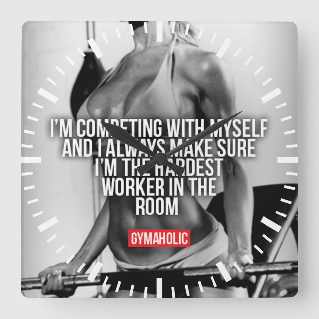 Reloj Cuadrado Motivación de entrenamiento (Anverso)