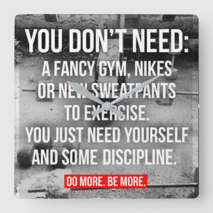 Reloj Cuadrado Motivación de entrenamiento