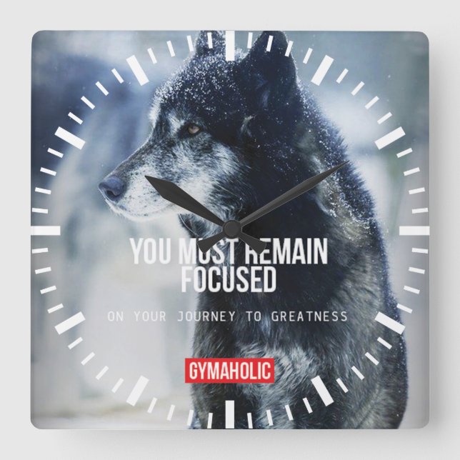 Reloj Cuadrado Motivación de entrenamiento (Anverso)