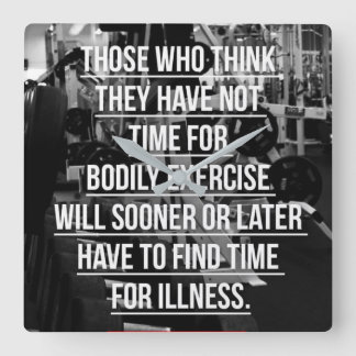 Reloj Cuadrado Motivación de entrenamiento