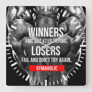 Reloj Cuadrado Motivación de entrenamiento