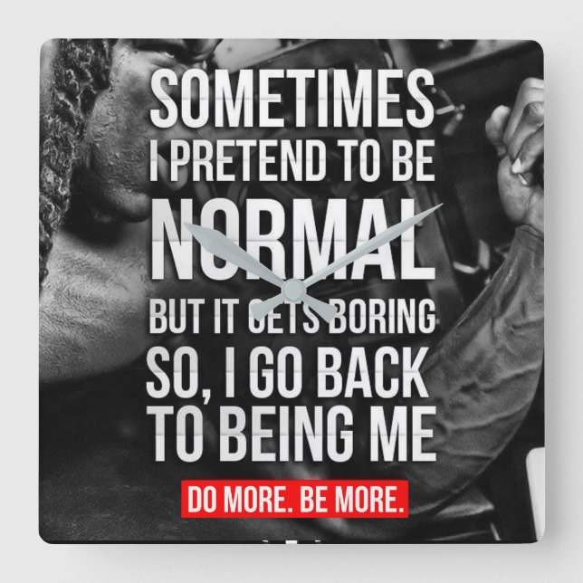 Reloj Cuadrado Motivación de entrenamiento (Anverso)