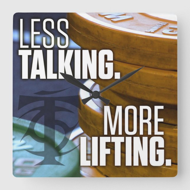 Reloj Cuadrado Motivación de entrenamiento de gimnasio de constru (Anverso)