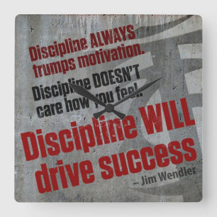 Reloj Cuadrado Motivación de entrenamiento de gimnasio de constru