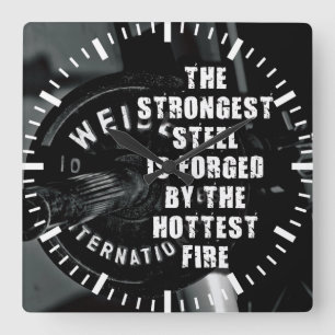 Reloj Cuadrado Motivación de la preparación de bodybuilding