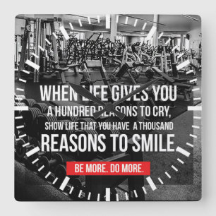 Reloj Cuadrado Motivación del gimnasio