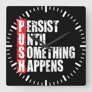 Reloj Cuadrado Motivación del gimnasio de entrenamiento de fitnes