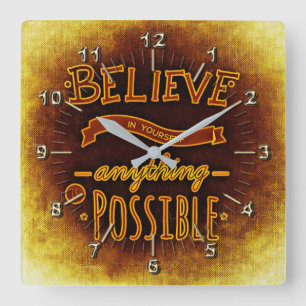 Reloj Cuadrado Motivational