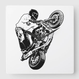 Reloj Cuadrado Motocicleta