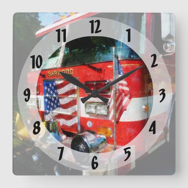 Reloj Cuadrado Motor de fuego delantero (Anverso)