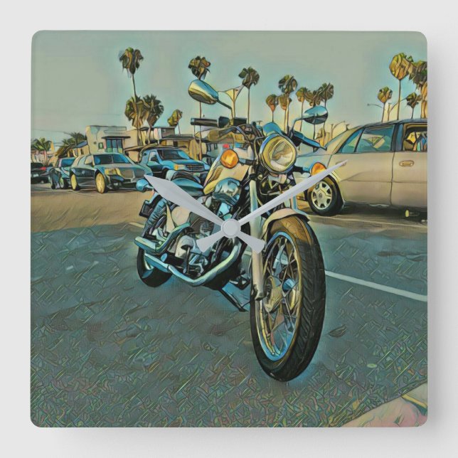 Reloj Cuadrado Motorcycle gifts (Anverso)