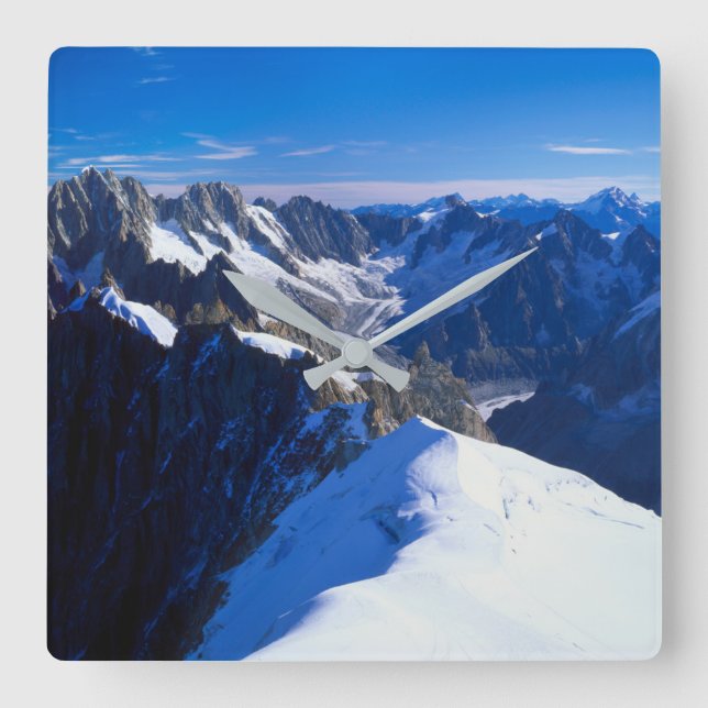 Reloj Cuadrado Mountains | Mont Blanc, European Alps (Anverso)