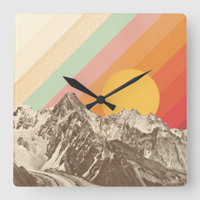 Reloj Cuadrado Mountainscape 1 | Florent Bodart (Anverso)