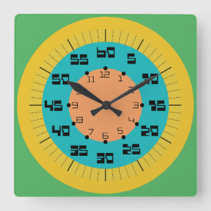 RELOJ CUADRADO MOUNTCOLORS BY MASANSER PIXELAT