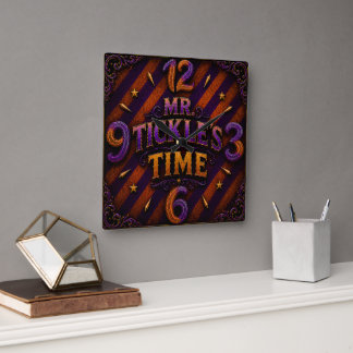 Reloj Cuadrado Mr. Tickler wall clock./super villain clock