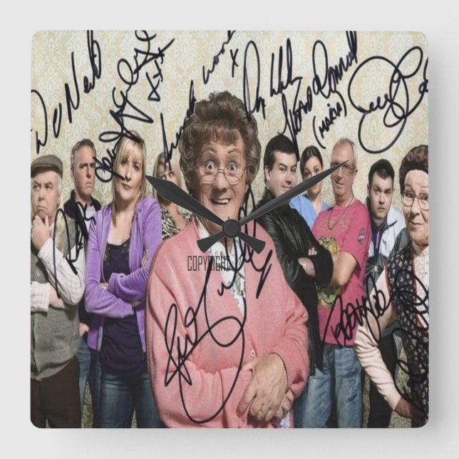 Reloj Cuadrado mrs browns boys (chicos de mrs) firmaron (Anverso)