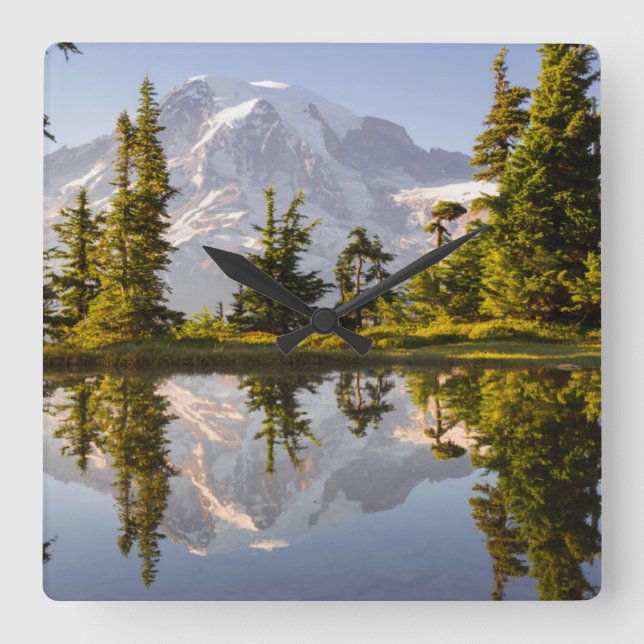 Reloj Cuadrado Mt. Rainier reflected in a tarn near Plummer Peak (Anverso)