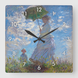 Reloj Cuadrado Mujer con Parasol, Monet
