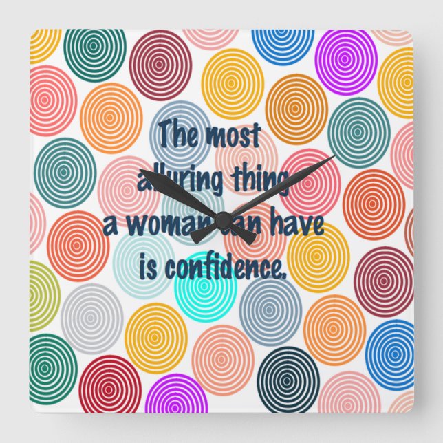 Reloj Cuadrado Mujer de advertencia (Anverso)