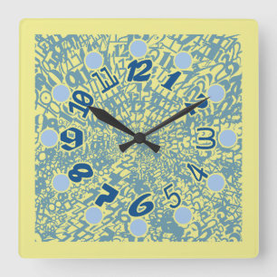 RELOJ CUADRADO MULTI NUMBERS PASTEL COLORS BY MASANSER