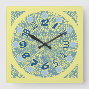 RELOJ CUADRADO MULTI NUMBERS PASTEL COLORS BY MASANSER