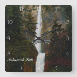 Reloj Cuadrado Multnomah baja personalizado de Oregon