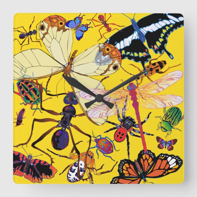 Reloj Cuadrado 'Munchies' (Anverso)