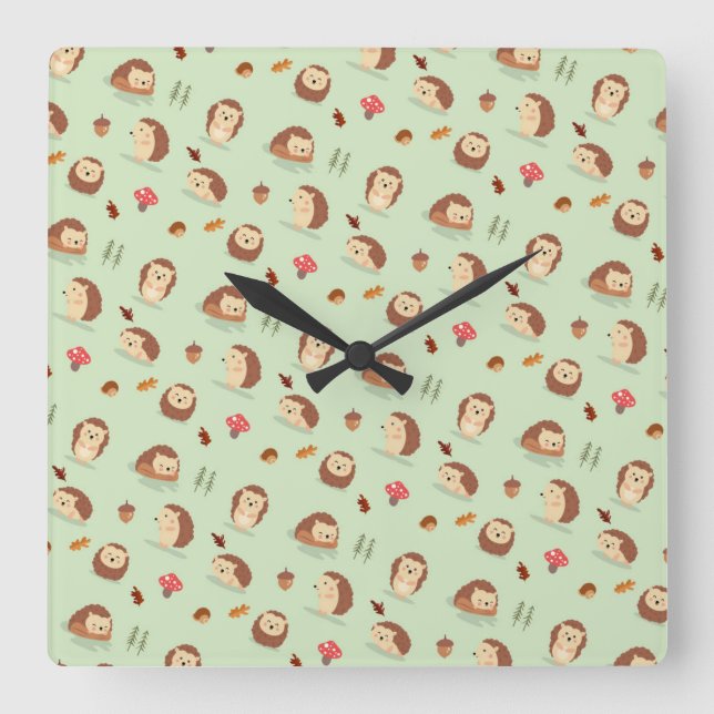 Reloj Cuadrado Mundo de Hedgehog (Anverso)