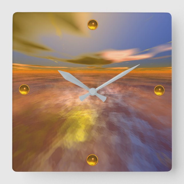 RELOJ CUADRADO MUNDO DE LA HIPERIÓN, CIELO DE LA TEMPORADA ALIEN, (Anverso)