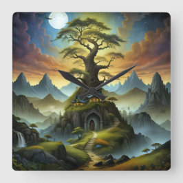 Reloj Cuadrado Mundo perdido