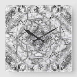Reloj Cuadrado Mundos Geométricos