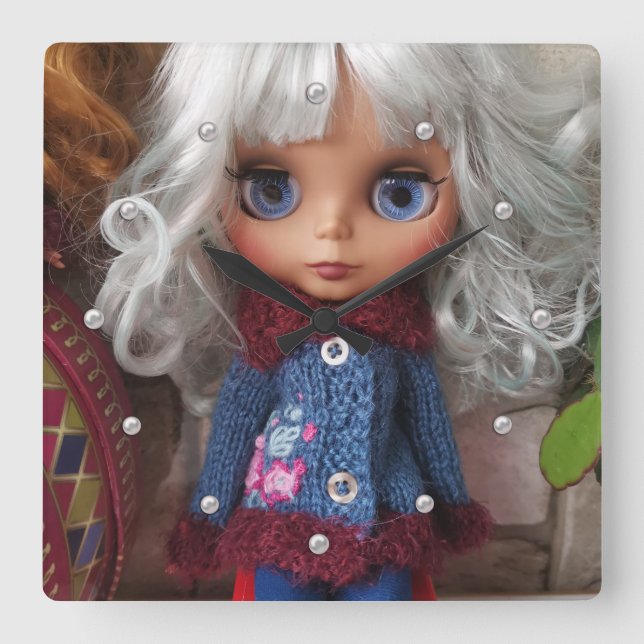 Reloj Cuadrado Muñecas de fotos para bebés, muñecas, personalizad (Anverso)
