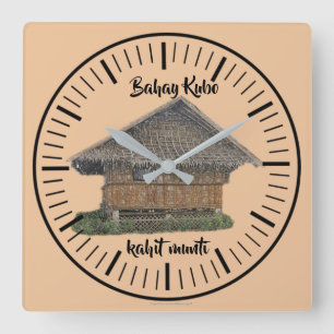 Reloj Cuadrado Munti "color bahay natural del kahit del kubo de