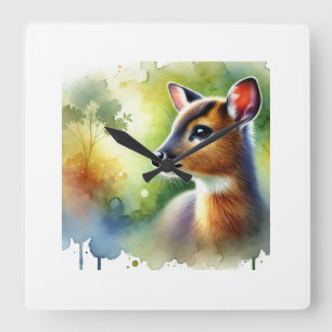 Reloj Cuadrado Muntjac Deer in the Light 101024AREF126 - Watercol