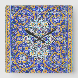 Reloj Cuadrado Mural de peluche persa