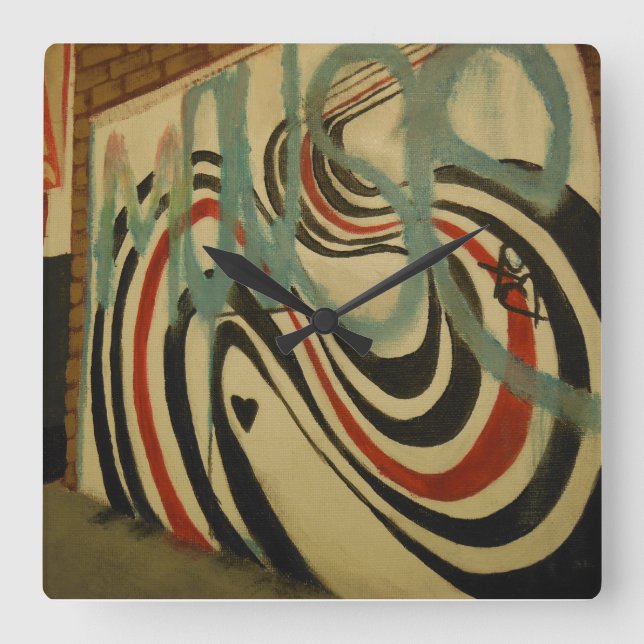 Reloj Cuadrado muro conmemorativo elliott smith (Anverso)