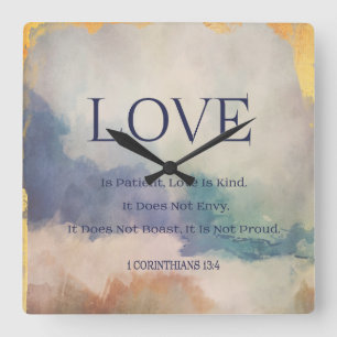 Reloj Cuadrado Muro cuadrado de la biblia