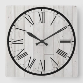 Reloj Cuadrado Muro de diseño de Shiplap Look Farmhouse