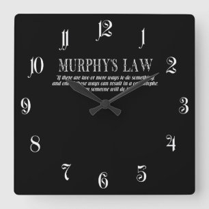 Reloj Cuadrado Murphy’s law