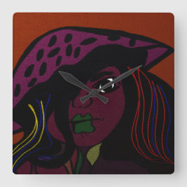 Reloj Cuadrado Mushroom Girl