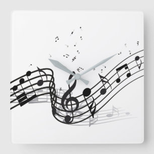 Reloj Cuadrado Música