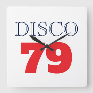 Reloj Cuadrado Música de Entretenimiento Disco 79 Pop Art Retro