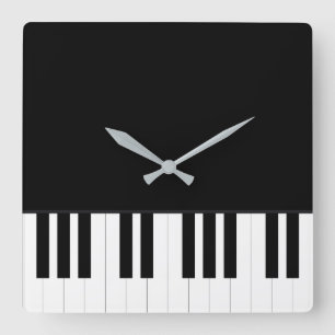 RELOJ CUADRADO MÚSICA DEL PIANO