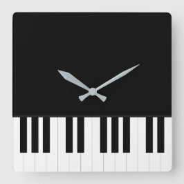 RELOJ CUADRADO MÚSICA PIANO