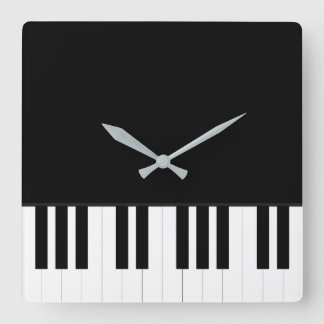 RELOJ CUADRADO MÚSICA PIANO