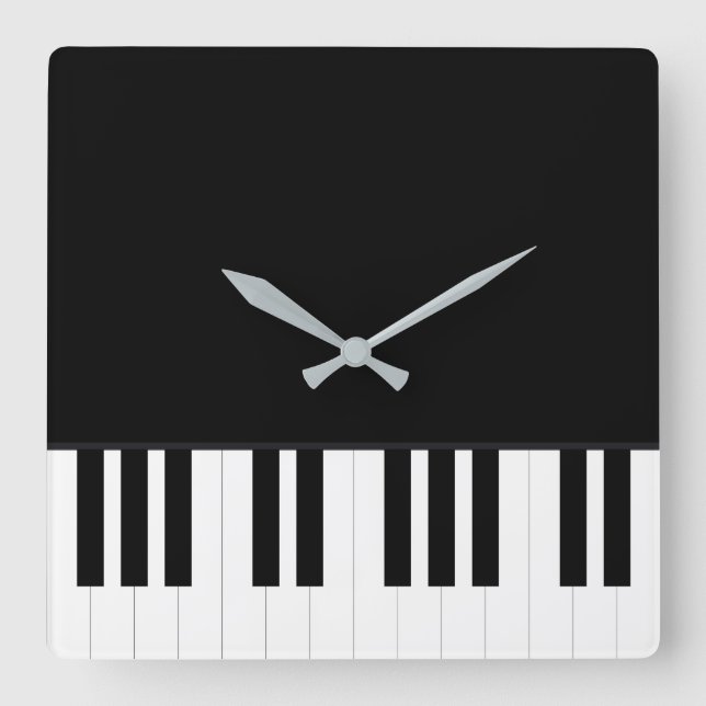 RELOJ CUADRADO MÚSICA PIANO (Anverso)